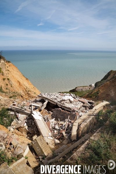 Erosion des falaises du littoral normand