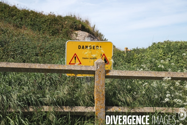 Erosion des falaises du littoral normand