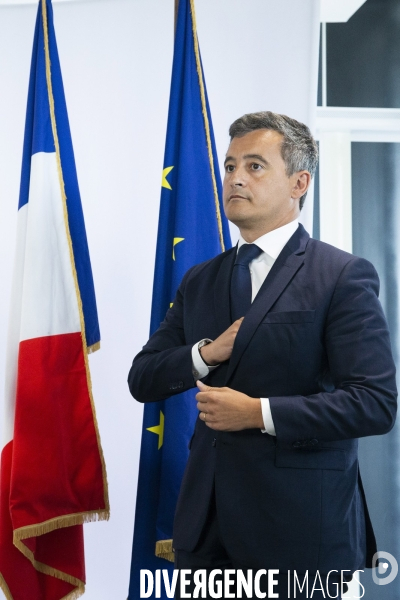 Conférence de presse au ministère des sports après les incidents lors de la finale de la Ligue des champions.