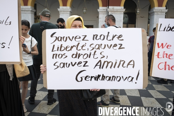 Manifestation Tchétchènes contre l extradition d Amina