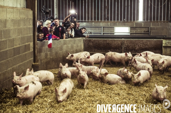 Deplacement de marine le pen dans l oise