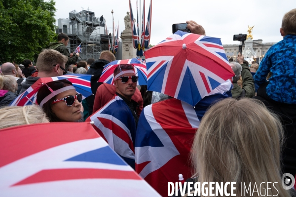 Jubilé de platine d Elisabeth II. Parade devant Buckingham palace.