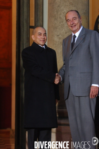 Visite d Etat en France de sa Majeste Norodom Sihamoni, roi du Cambodge