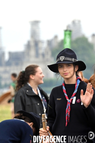 Rassemblement de 30 000 Scouts Unitaires de France à Chambord pour fêter les 50 ans du mouvement,