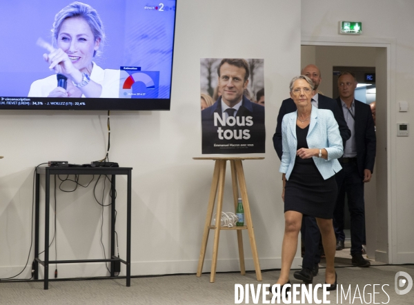 Soirée électorale du 1er tour des législatives 2022.