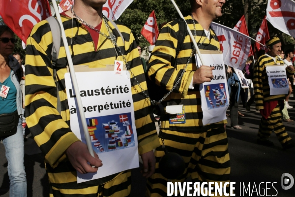 Manifestation contre le traité budgétaire européen, Paris, 30/09/2012