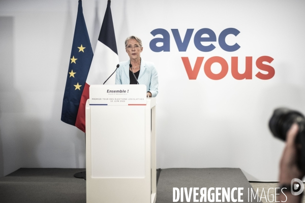 Elisabeth Borne, premier tour des élections législatives.