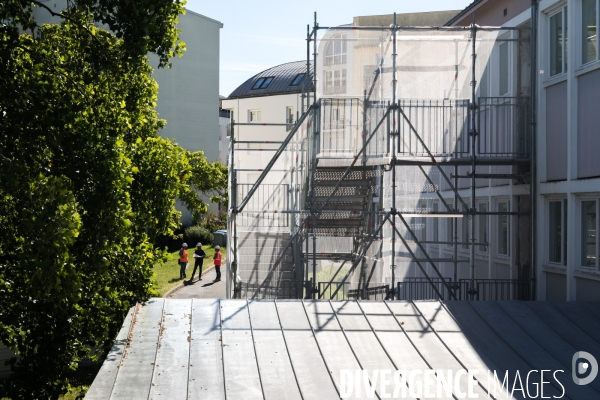 Chantier de rénovation d une école publique