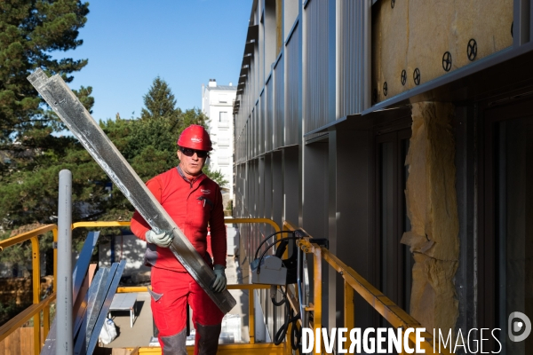 Chantier de rénovation d une école publique