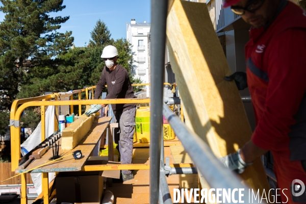 Chantier de rénovation d une école publique