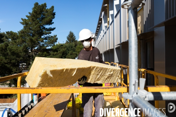 Chantier de rénovation d une école publique