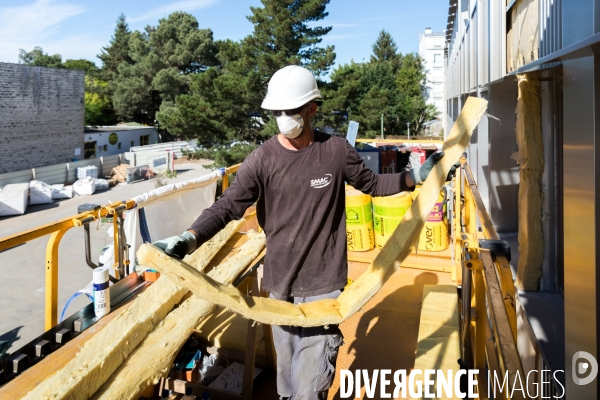 Chantier de rénovation d une école publique