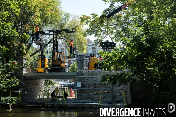 Chantier de réhabilitation d un ouvrage d art