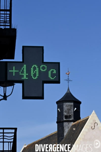 Canicule sur les bords de Loire à Amboise