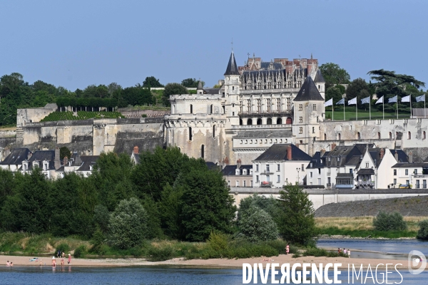 Canicule sur les bords de Loire à Amboise