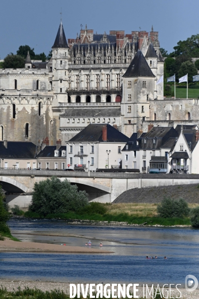 Canicule sur les bords de Loire à Amboise