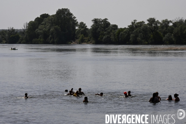 Canicule sur les bords de Loire à Amboise