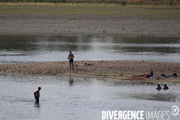 Canicule sur les bords de Loire à Amboise