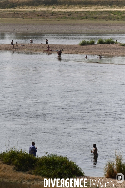 Canicule sur les bords de Loire à Amboise