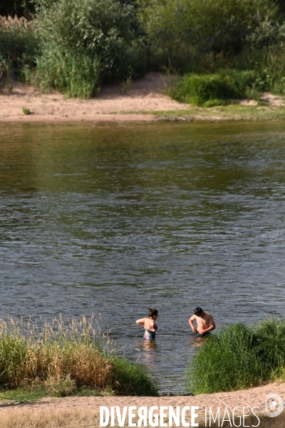 Canicule sur les bords de Loire à Amboise