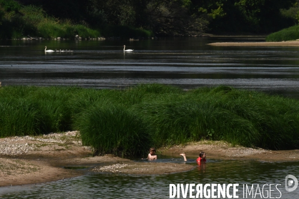 Canicule sur les bords de Loire à Amboise