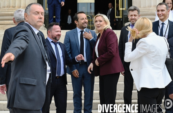 Assemblée nationale entrée des nouveaux députés RN