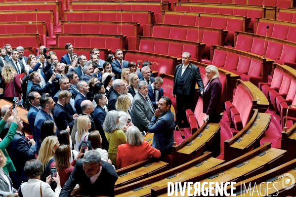 Assemblée nationale entrée des nouveaux députés RN