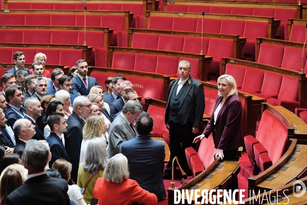 Assemblée nationale entrée des nouveaux députés RN