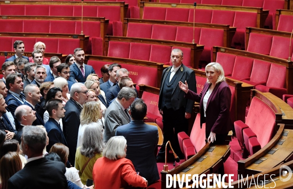 Assemblée nationale entrée des nouveaux députés RN