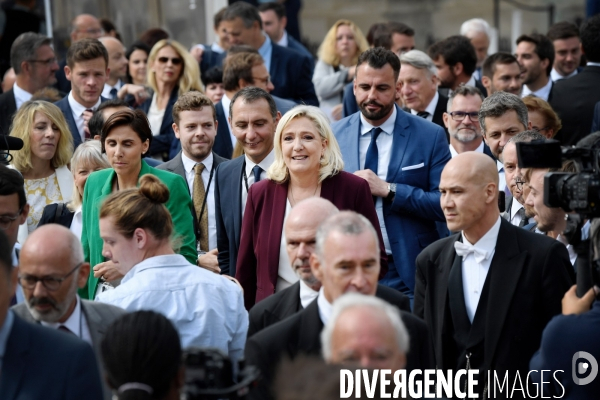 Assemblée nationale entrée des nouveaux députés RN