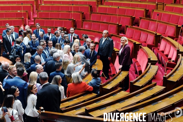 Assemblée nationale entrée des nouveaux députés RN