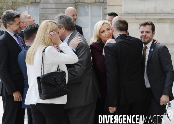 Assemblée nationale entrée des nouveaux députés RN