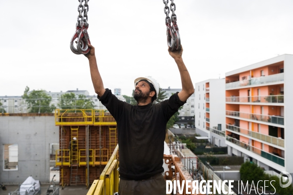 Chantier de construction d un complexe sportif