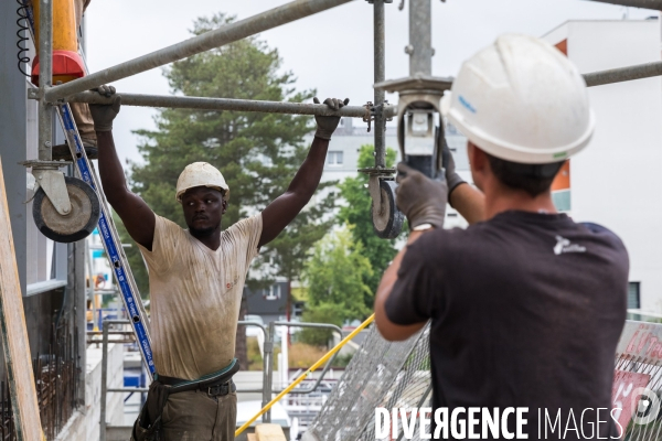 Chantier de construction d un complexe sportif