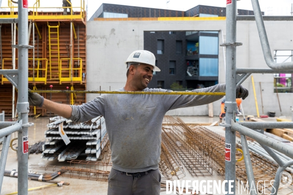 Chantier de construction d un complexe sportif