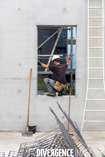 Chantier de construction d un complexe sportif