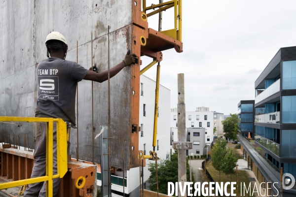 Chantier de construction d un complexe sportif