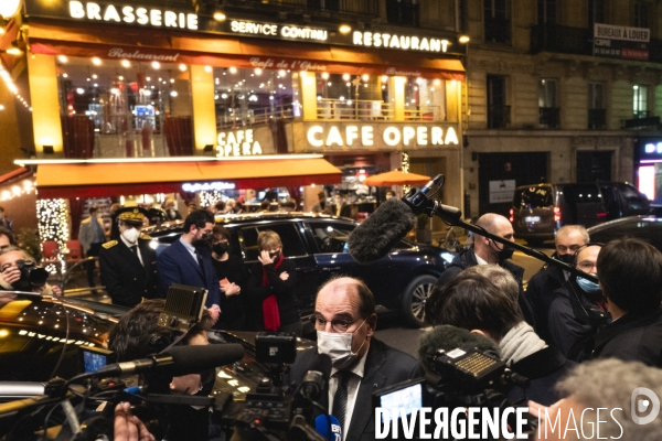 France - jean castex at the cafe opera - politics