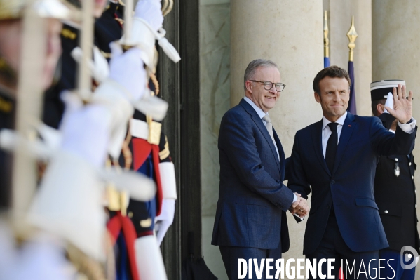 Emmanuel Macron reçoit Anthony Albanese