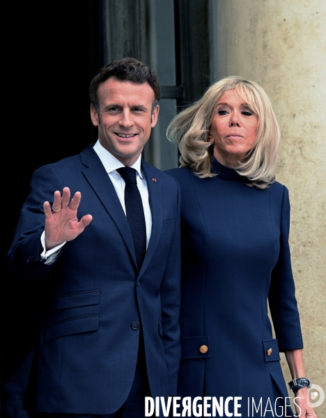 Emmanuel Macron avec Brigitte Macron