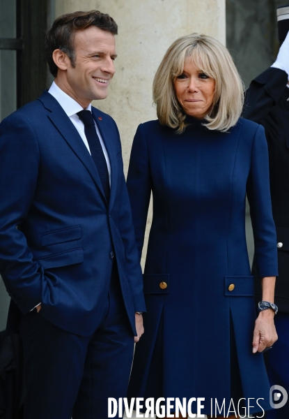 Emmanuel Macron avec Brigitte Macron