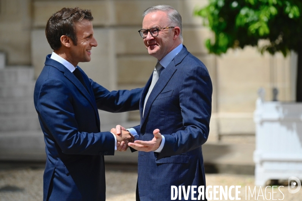 Emmanuel Macron reçoit Anthony Albanese