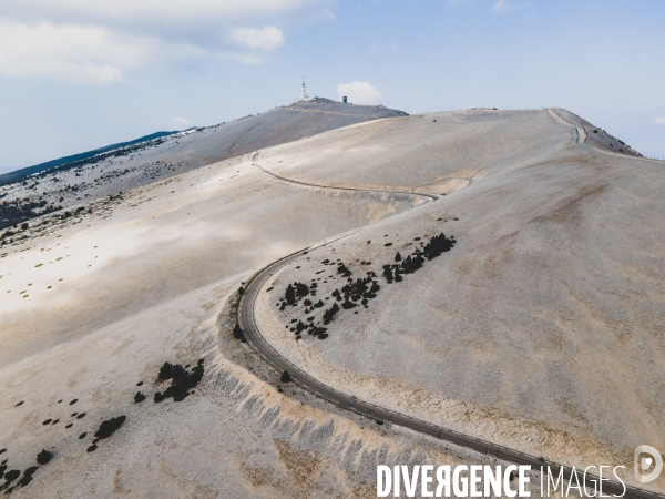 Cyclotourisme vue d un drone