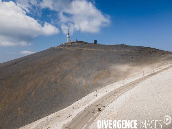 Cyclotourisme vue d un drone