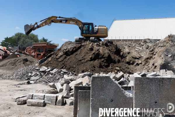 Concassage de matériaux de chantiers