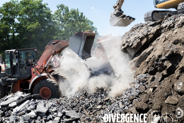 Concassage de matériaux de chantiers