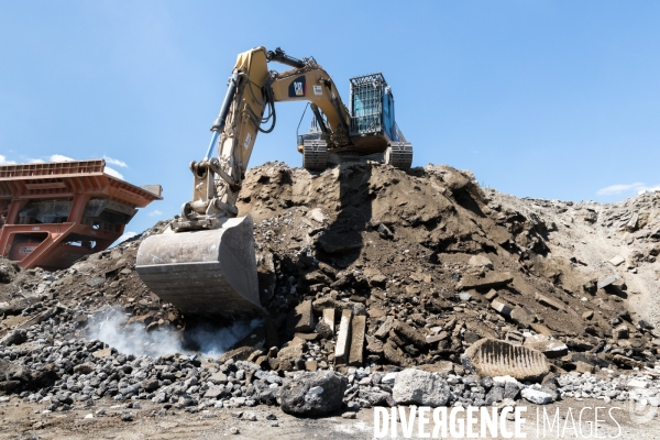 Concassage de matériaux de chantiers