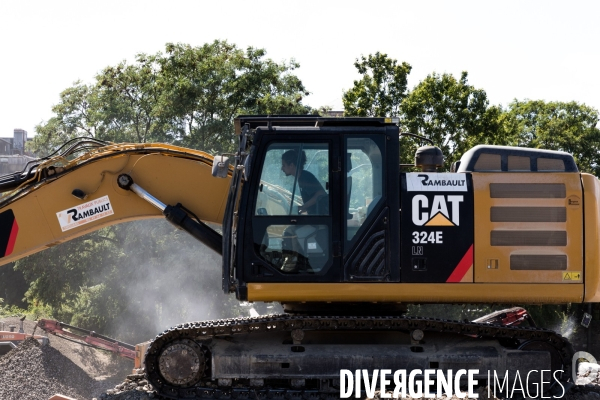 Concassage de matériaux de chantiers