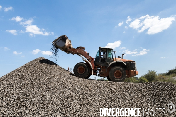 Concassage de matériaux de chantiers