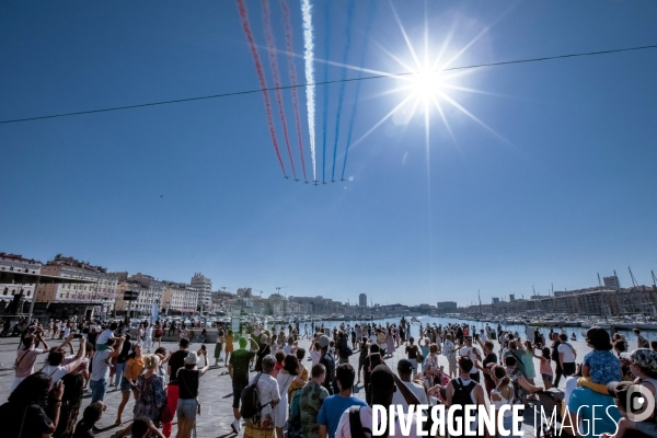 Festivités du 14 juillet sur Vieux Port à Marseille